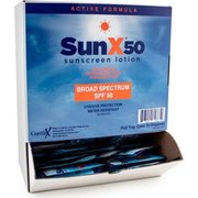 Coretex Products CoreTex Sun X 50 Sunscreen Lotion, SPF 50 Lotion, Pouch, Wallmount Box, 50 Packets 61663